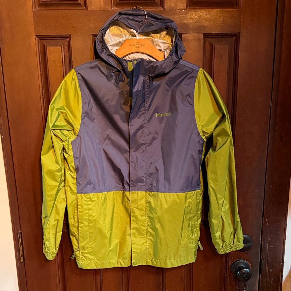 Marmot kids Precip Eco Storm/Cilantro rain Jacket - New